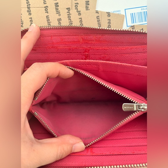Coach Hot Pink Zip Wallet - Picture 16 of 16